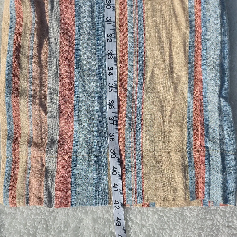 NWT Anthropologie Wide Leg Linen/Cotton Striped Pants Yellow Blue Orange Red Sz4 - Picture 9 of 17